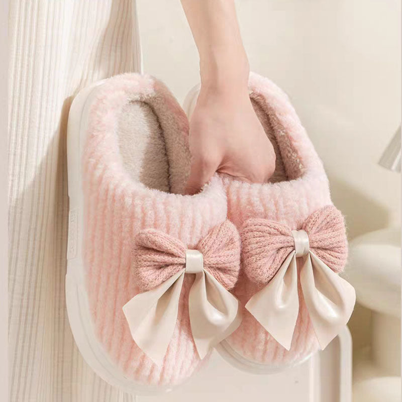 Cotton Slippers for Women in Autumn and Winter Home Non-Slip Thick-Soled Plush Indoor Home Slippers for Couples Plus Plush Slippers