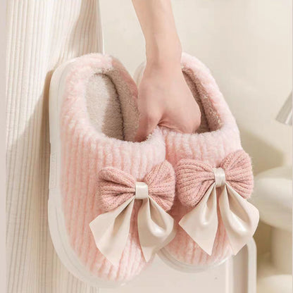Cotton Slippers for Women in Autumn and Winter Home Non-Slip Thick-Soled Plush Indoor Home Slippers for Couples Plus Plush Slippers