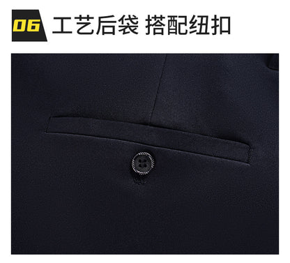 Business Casual Pants Men's Vertical Straight Dress Men's Spring and Summer Loose plus size Non-ironing Long Pants Stretch Pants