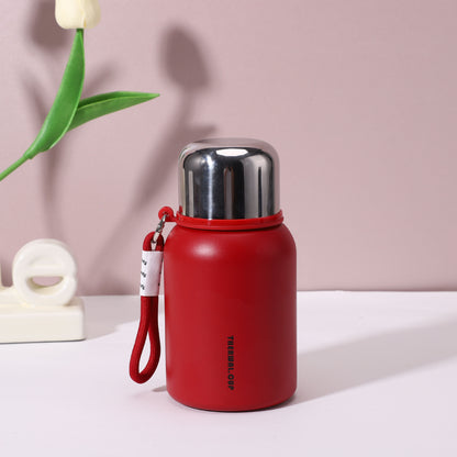 316 Stainless Steel All-Steel Lid Thermos Cup Mini Compact Flap Pocket Pants Cup High-Looking Portable Water Cup with Rope Customization