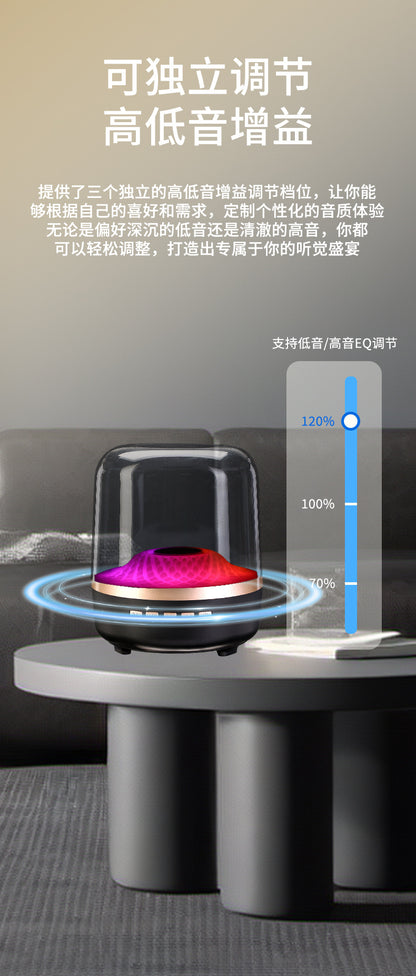 Fully Certified Cross-Border Popular V7 Harman Glass 4 Subwoofer Desktop Rgb Mini Card Wireless Bluetooth Speaker