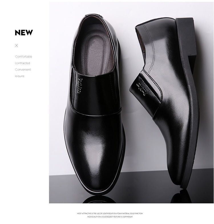 [100 full cowhide] leather shoes men's business formal men's leather shoes casual slip-proof soft bottom men's shoes for work