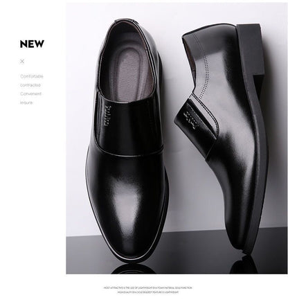 [100 full cowhide] leather shoes men's business formal men's leather shoes casual slip-proof soft bottom men's shoes for work