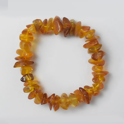 Natural Non-Optimized Baltic Amber Bracelet Bracelet Gold Po Raw Mine All-Match Accompaniment Accessories for Men and Women