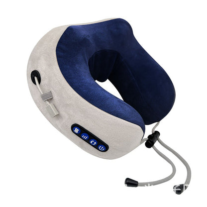 Household Massage U-shaped Pillow Memory Foam Portable Car Travel Electric Neck Cervical Massager U-shaped Massage Pillow
