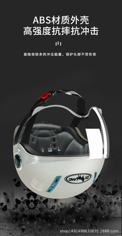 3C certified electric motorcycle helmet summer sun protection Cycling men and women battery half helmet Four Seasons universal helmet