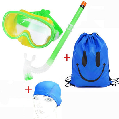 Children's diving goggles swimming set storage backpack cloth swimming cap breathing tube boys and girls snorkeling equipment