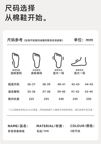 2025 New Cotton Slippers for Women, Retro Chanel Style, Winter Warm Non-Slip Indoor Slippers for Couples, Home Use for Men