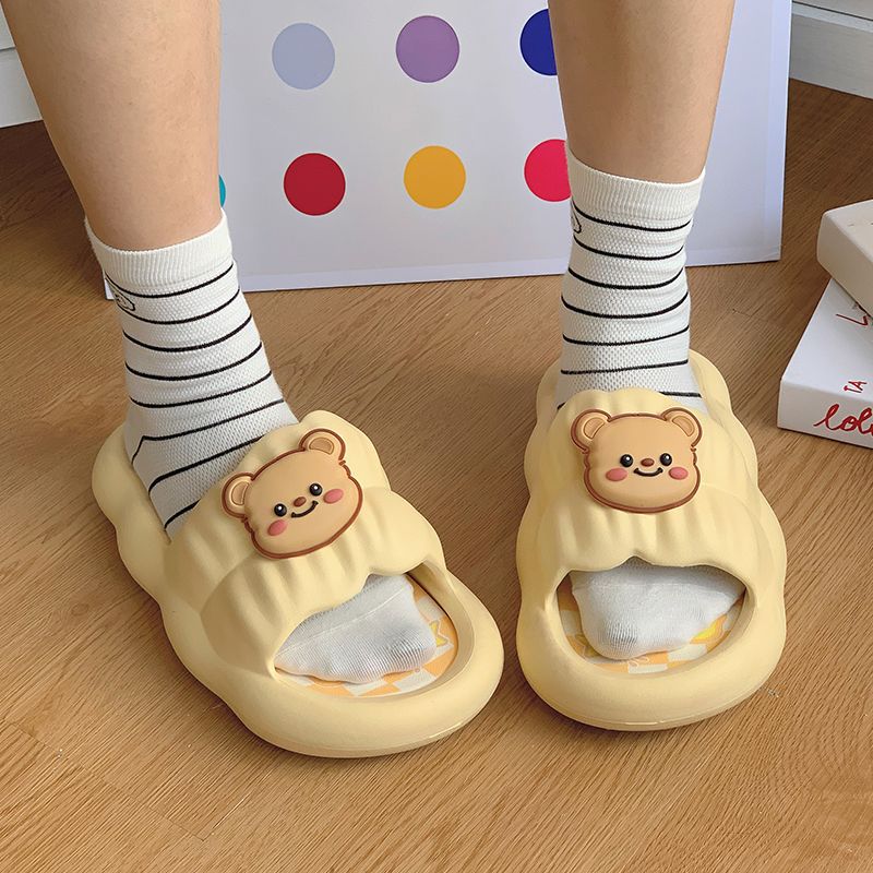 Women's spring and summer new thick-soled sandals and slippers for wearing cartoon PVC non-slip casual soft-soled sandals and slippers wholesale