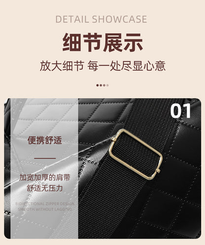 New Storage Bag Plaid Large Capacity High-Level Makeup Brush Set Makeup Makeup Artist Portable Cosmetic Bag
