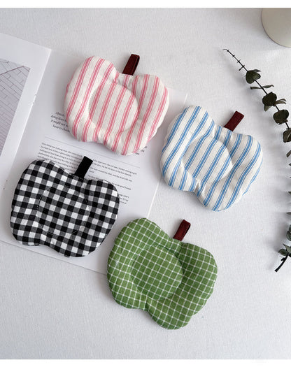 Meizuo Elements Korean-Style Ins-Style Apple Quilted Coasters Fabric Tea Coasters Cute Anti-Scalding Mats Factory Direct Sale