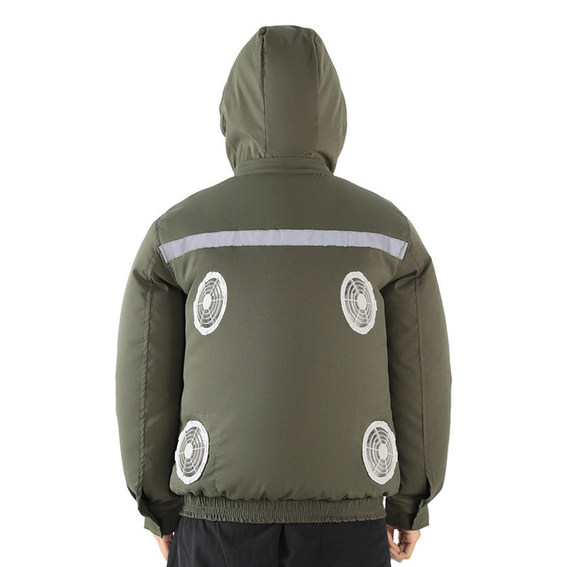 Summer Air-Conditioned Clothing for Outdoor Labor Protection, Cooling and Sun Protection Clothing, Hooded Fan Clothing for Men and Women, Specially Designed for Outdoor Labor Protection