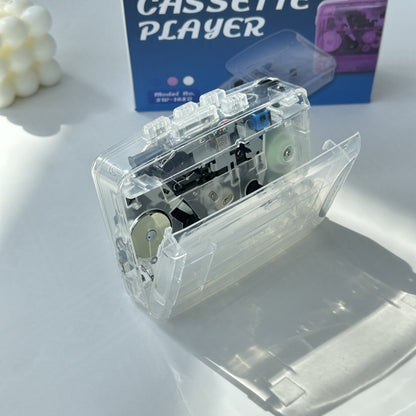 Bayin Box Cross-Border Transparent Retro Tape Player Recorder Walkman Headphone Player Tape Player Radio