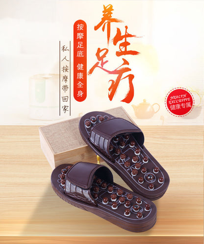 Rotating Acupuncture Foot Massage Slippers for Men, Home Use Foot Acupoint Massage, Acupressure Health Care Non-Slip Slippers