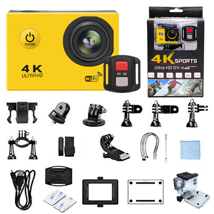 Foreign Trade Wholesale High-Definition Mini Waterproof Sports Camera Cycling Multi-Function Can Be Connected to Wifi with Remote Control Camera Anti-Shake