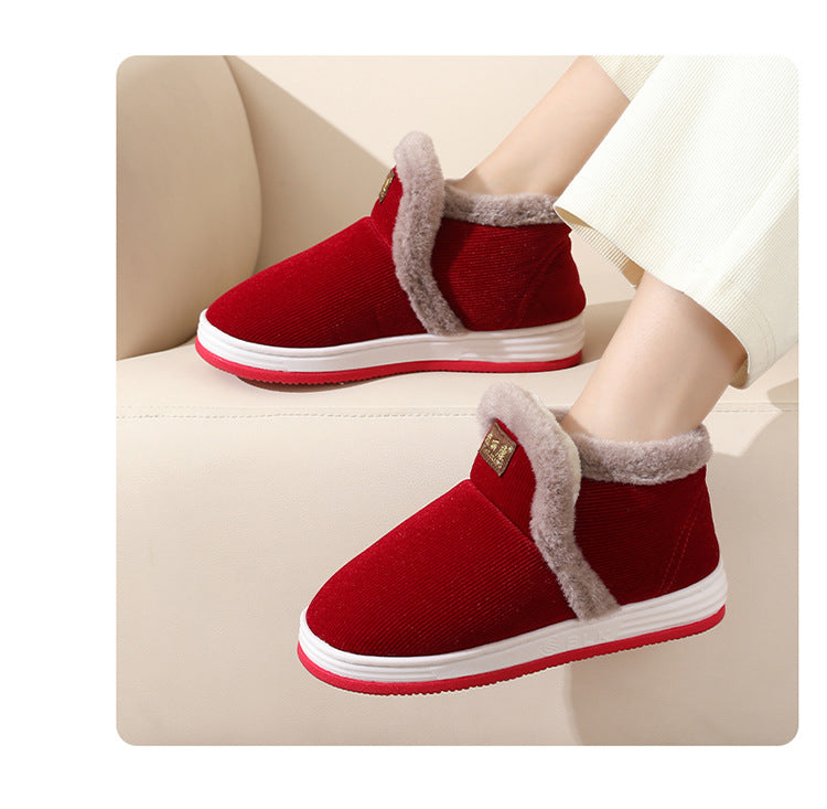 All-Inclusive Handmade Cotton Slippers for Women, Autumn and Winter Home Indoor Warm Dad Old Cotton Shoes Wholesale for Middle-Aged and Elderly Men