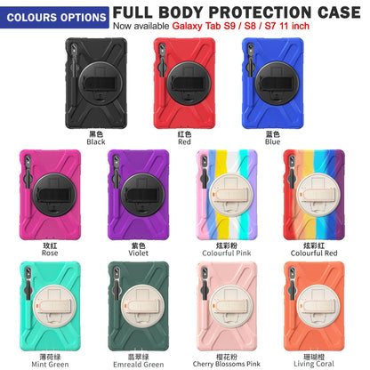 Applicable to Samsung Tab S9 FE/A9PLUS pirate king drop-resistant strap bracket protective cover