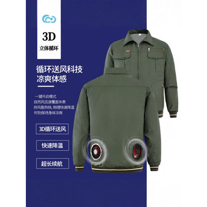 25 New Air-conditioning Clothes with Fan Outdoor Work Air-conditioning Shirt Factory Direct Cross-border Wholesale Exclusive