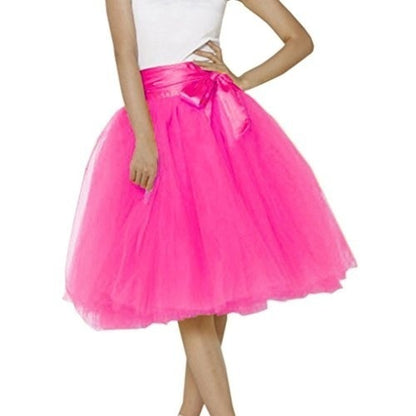 Europe and the United States high waist mesh skirt Tutu skirt strength manufacturers 7 65cm elastic waist cross-border Net red skirt adult
