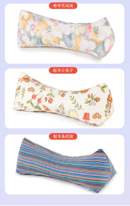 Wholesale Pure Cotton Pure Buckwheat Shell Diamond Cervical Pillow Household Adult Waist Pillow Nap Pillow Wholesale Buckwheat Pillow