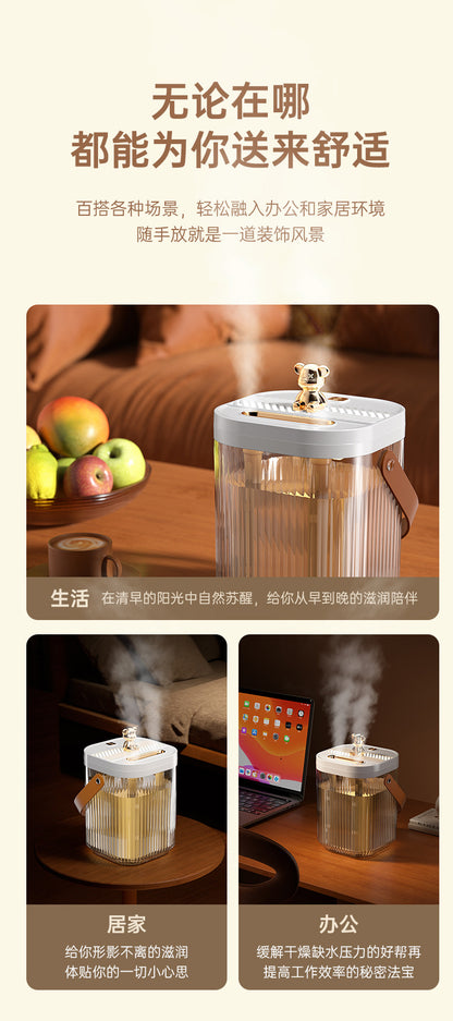 Cross-Border Desktop Humidifier for Home Bedroom Extra Large Capacity Ambient Light Double Nozzle Extra Large Mist Volume Sprayer Dropshipping