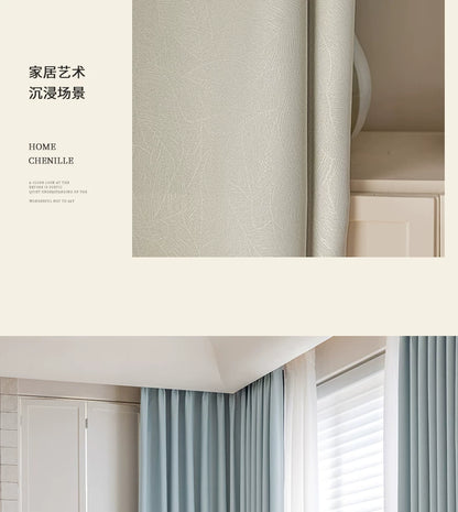 2026 New Summer Blackout Curtain Fabric, Sunshade and Heat Insulation for Living Room and Bedroom, Simple Modern Blackout Curtain Finished Product