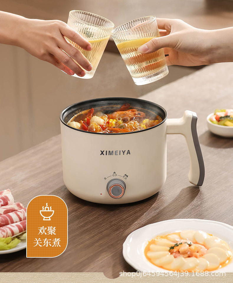 Electric Cooking Pot Student Home Kitchen Dormitory Multi-functional Electric Wok Integrated Pot Non-stick Pot Noodle Cooking Porridge Electric Hot Pot