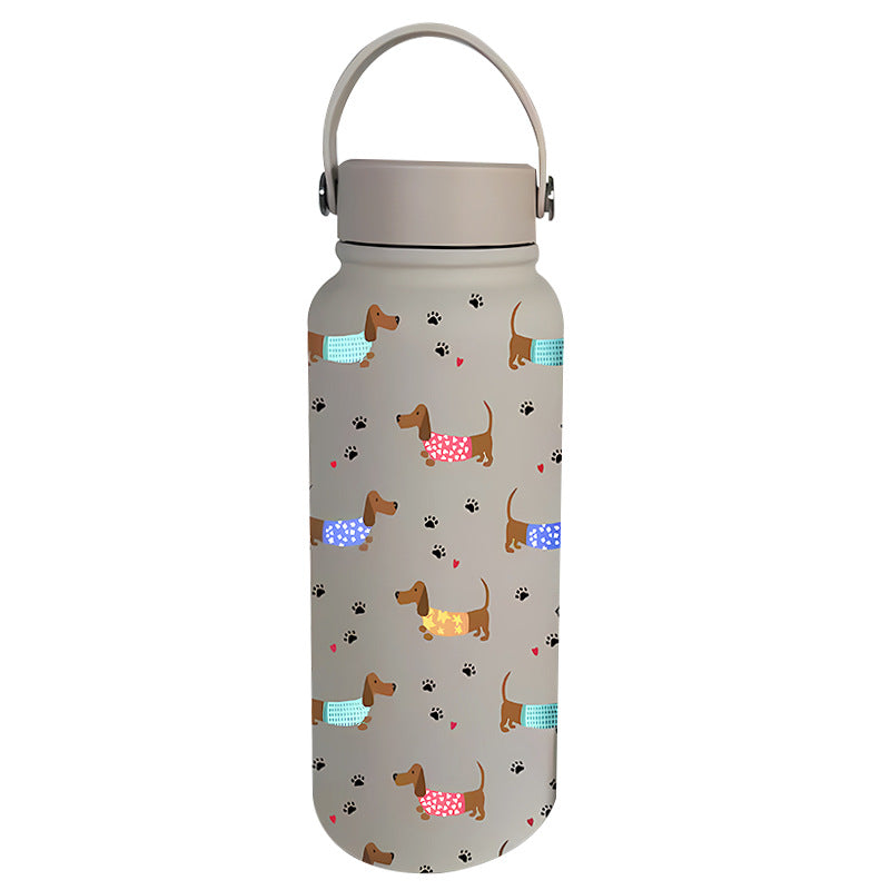 Space Kettle Thermos Cup with Large Capacity, Customizable Pattern and Logo, Stainless Steel Sports Portable Water Bottle Wholesale