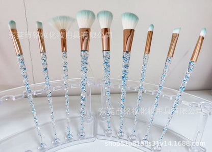 10 Pcs Threaded Makeup Brush Unicorn Makeup Brush suit Multifunctional Full Set Beauty Brush Makeup Tools