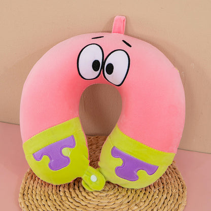Neck Pillow Travel Memory Foam U-shaped Pillow Cartoon Gift Sponge Sleeping Neck Pillow Embroidery Slow Rebound Nap Pillow