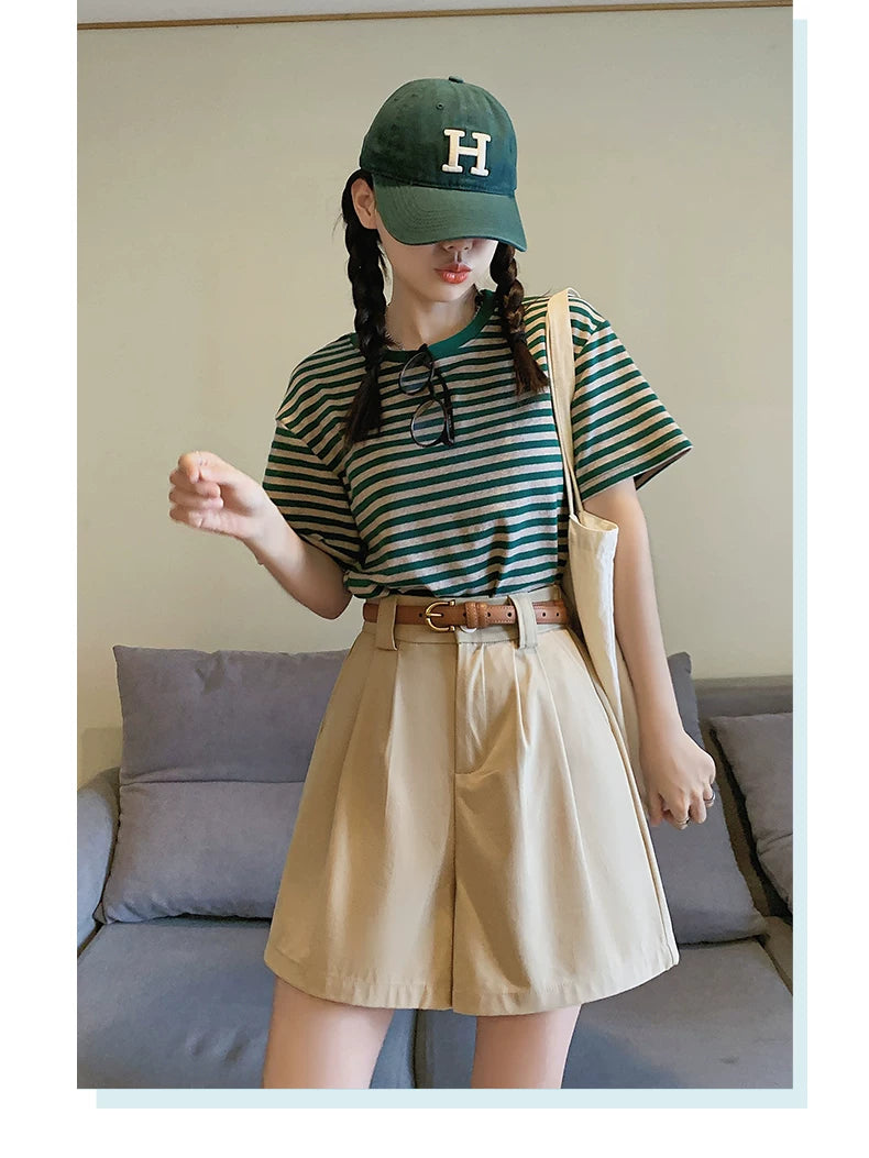 2023 New Salt Sweet Wear Age Reducing College Style Lively Slimming Slight Fat Sister Two-piece Suit Summer
