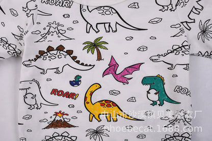 Foreign Trade Independent Stand Pull-Up Cotton Girls Sketch Coloring Comfortable Kidsren's Set Fun DIY Hand-Painted Class a Graffiti