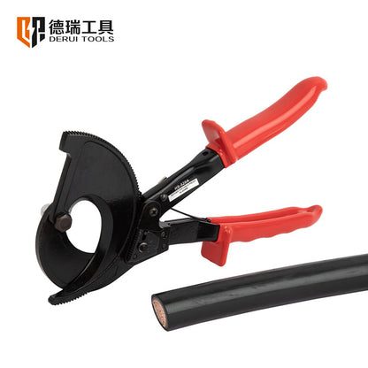 Delui Tools Hs-520A Ratchet Cable Cutter Manual Mechanical Cable Scissors Insulated Gear Bolt Cutter