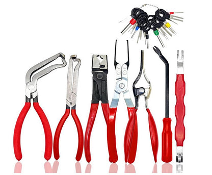 Red and black elbow 60 degree power-off pliers bolt pliers multi-purpose pliers car oil pipe separation harness pliers cross-border pliers