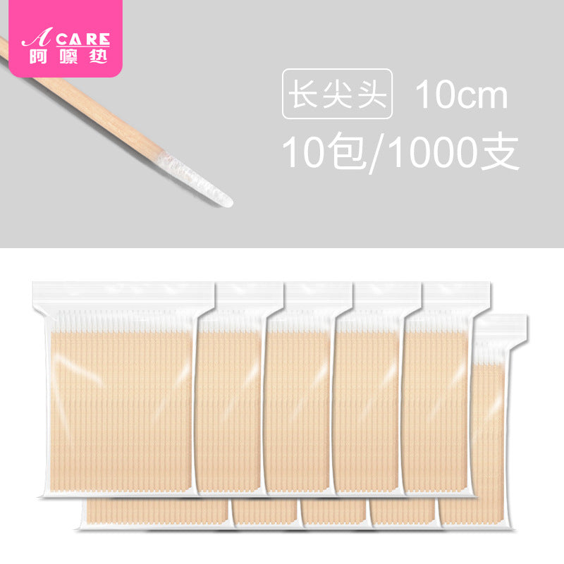 Free Shipping/Cotton Swabs/Tattoo Embroidery A1P20 - Pointed Single/Double-Ended Cotton Sticks for Makeup Removal, Wooden Sticks for Teeth