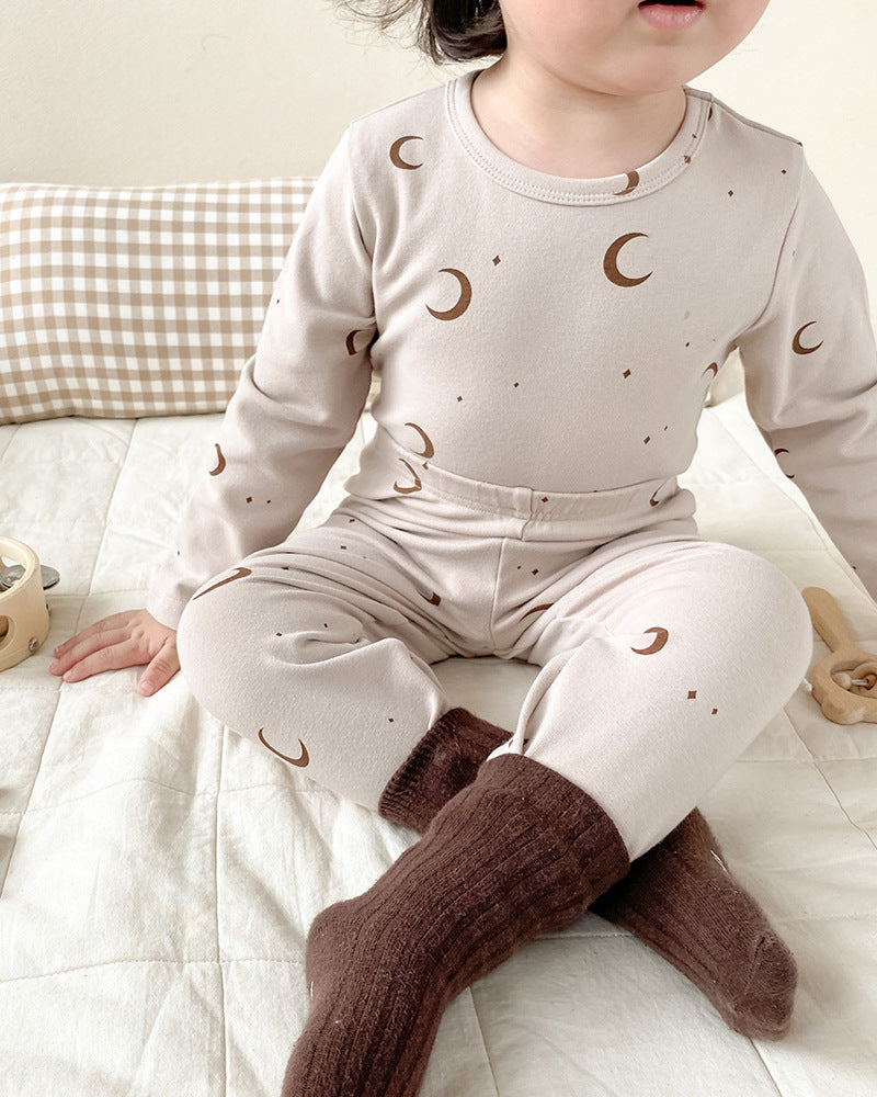 Children's Pajamas, Baby Autumn Clothes and Long Trousers, Kidsren's Home Clothes, Category a Pure Cotton Pajamas for Boys and Girls, Boys' Home Clothes