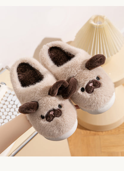 Cixi Cotton Slippers for Women, Spring, Autumn and Winter Home Use, Indoor Non-Slip Couple Home Warm Winter Plush Men's Slippers