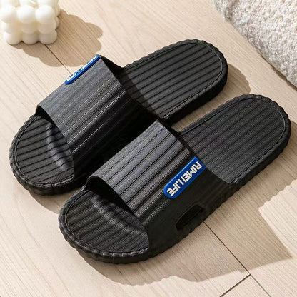 Bathroom Slippers Comfortable Flat Heel Slippers Four Seasons Universal Outdoor Personality Simple Comfortable PVC Slippers Wholesale