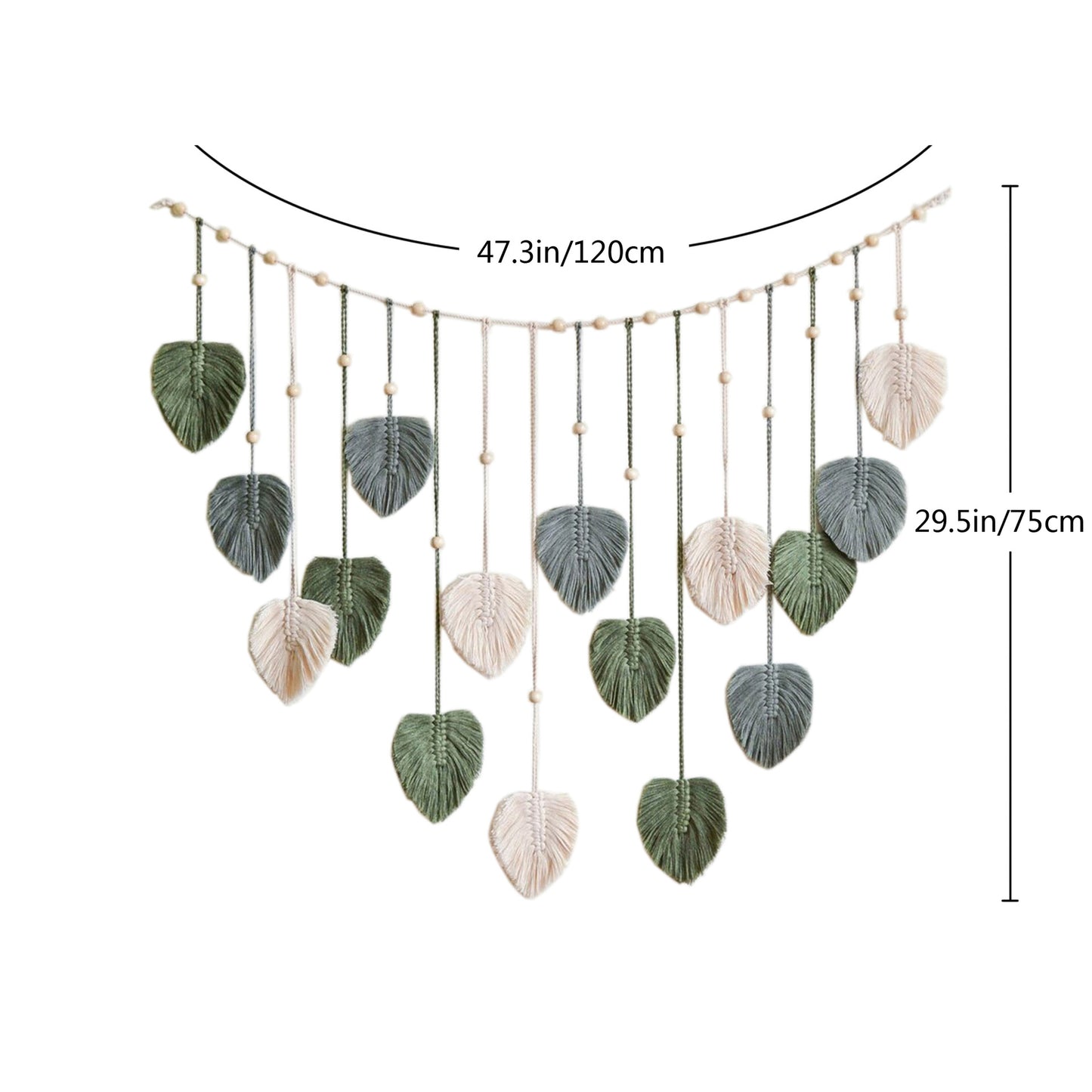 Nordic Handmade Woven Leaf Tapestry Bohemian Photo Homestay Bedroom Children's Room Background Wall Wall Decorations