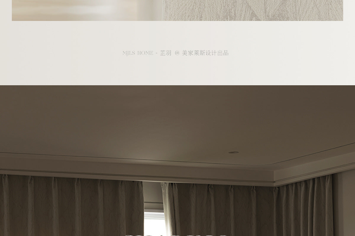 Cream Style Jacquard Curtain for Bedroom Premium Chenille Shading Living Room Bedroom French Light Luxury Shaoxing Curtain