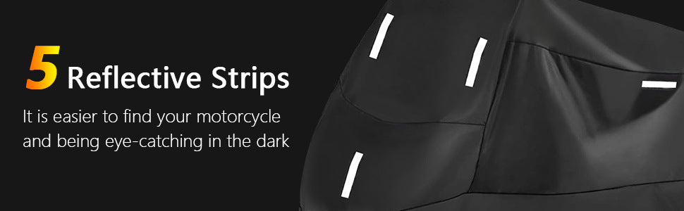 Cross-border 210D motorcycle dust cover Amazon rain-proof sun-proof snow-proof dust-proof reflective strip bicycle