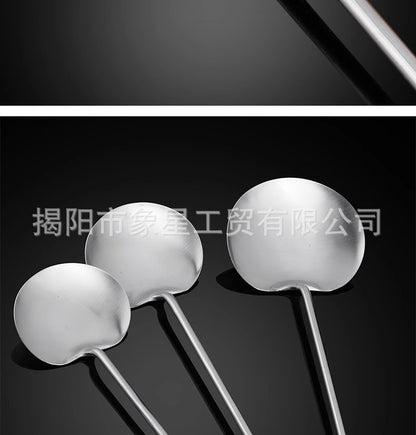 316 food grade stainless steel spatula kitchen home cooking spatula special stir-frying spoon solid wood handle 304 mushroom spatula