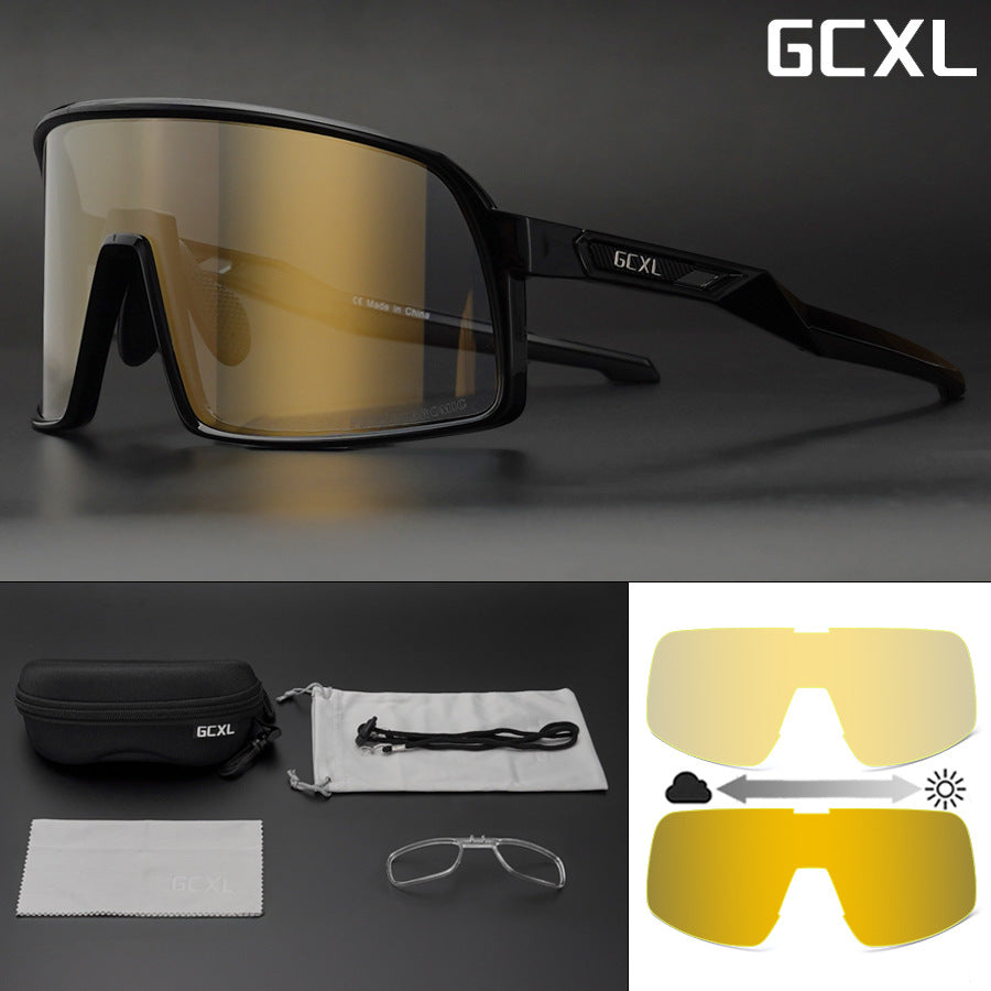 New GCXL color-changing riding glasses road bike outdoor sports glasses night riding protective glasses