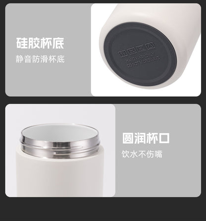 Cross-border high-value 316 stainless steel thermos cup large-capacity double-drink ceramic liner car cup portable handle cup