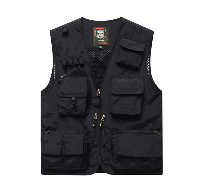 Four Seasons Photography Tooling Multi-Pocket Quick-Dry Vest Safety Waistcoat Logo Printing Men's and Women's Wear