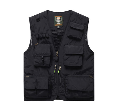 Four Seasons Photography Tooling Multi-Pocket Quick-Dry Vest Safety Waistcoat Logo Printing Men's and Women's Wear