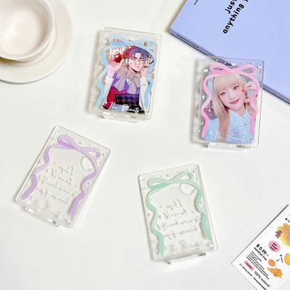 Original bow card set up card star chasing small card display rack desktop card set up card photo frame table