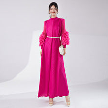 Miyake Hot Selling Dress Commuting Women's Summer Design Niche Drape Temperament Fashionable Elegant Tassel Midi Skirt