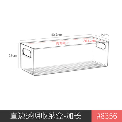 Multi-size Transparent Refrigerator Storage Box Snacks and Sundries Storage Box Cosmetic Finishing Multifunctional Transparent Superposable
