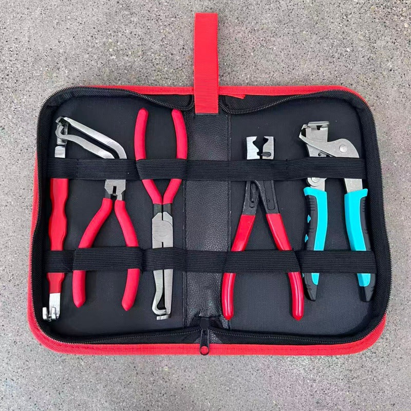 Red and black elbow 60 degree power-off pliers bolt pliers multi-purpose pliers car oil pipe separation harness pliers cross-border pliers